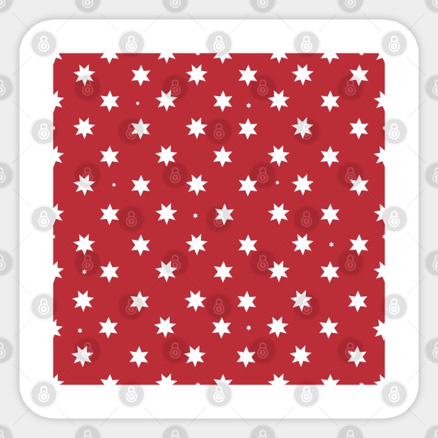 Happy New year and Mery Christmas red background with stars pattern Sticker by GULSENGUNEL